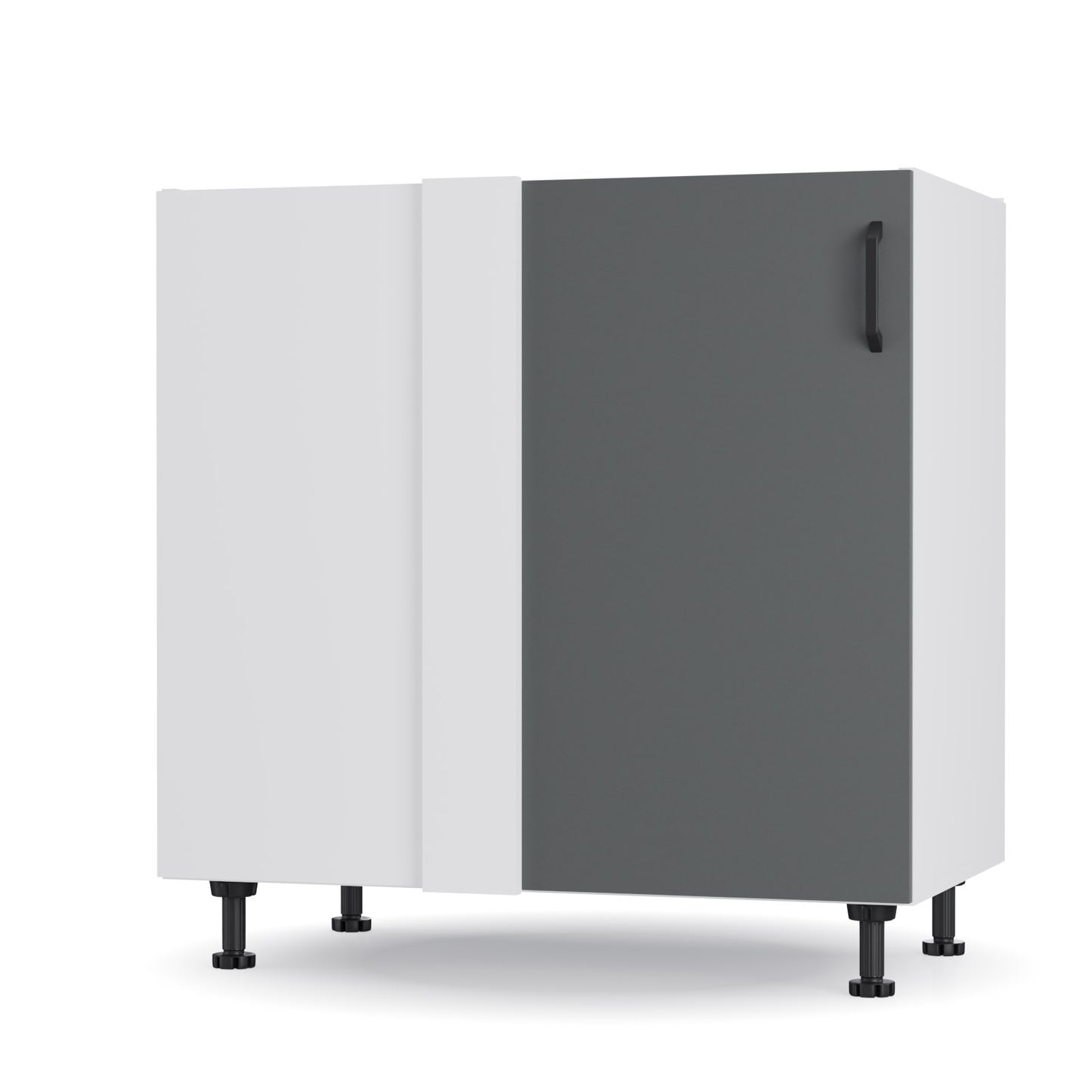 Modest Κάτω Γωνιακό Ντουλάπι Ανθρακί 100x48x82