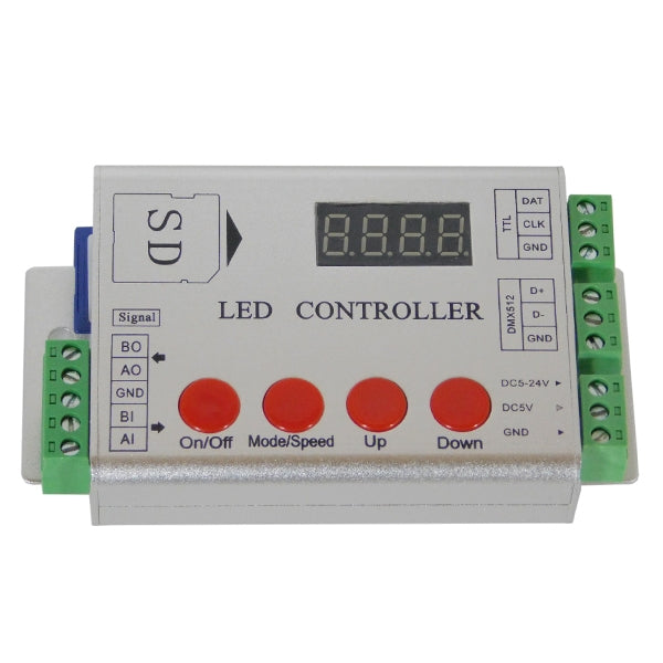 73444 LED Digital RGB Controller DMX512 & Κάρτα SD για LED Digital RGB Προϊόντα 5v - 12v - 24v HC03 2048 IC