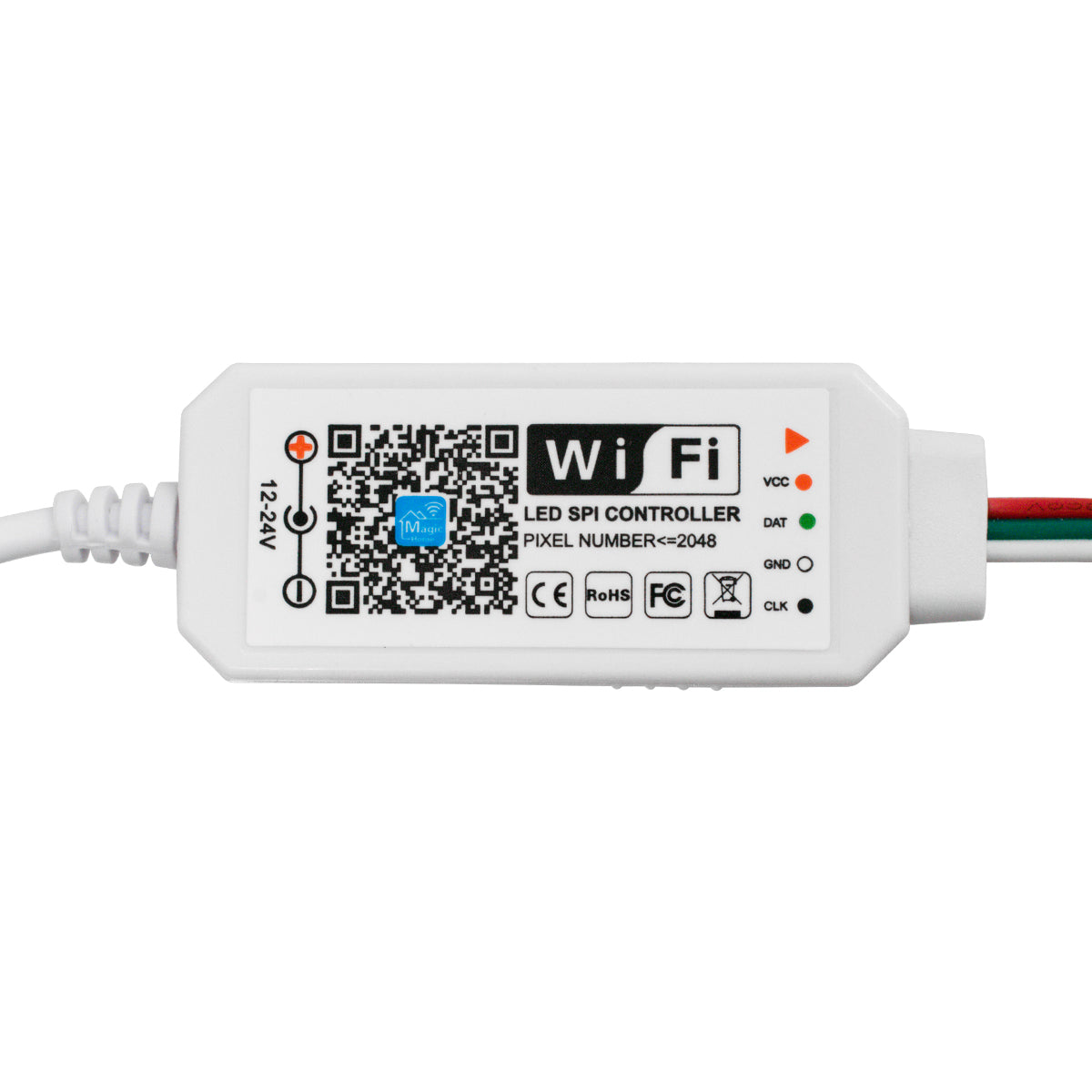 73448 Ασύρματος Smart Home Wi-Fi LED RGBW Dream-Color Magic Digital Controller για LED Digital RGBW Προϊόντα DC 12-24V Max 2048 IC