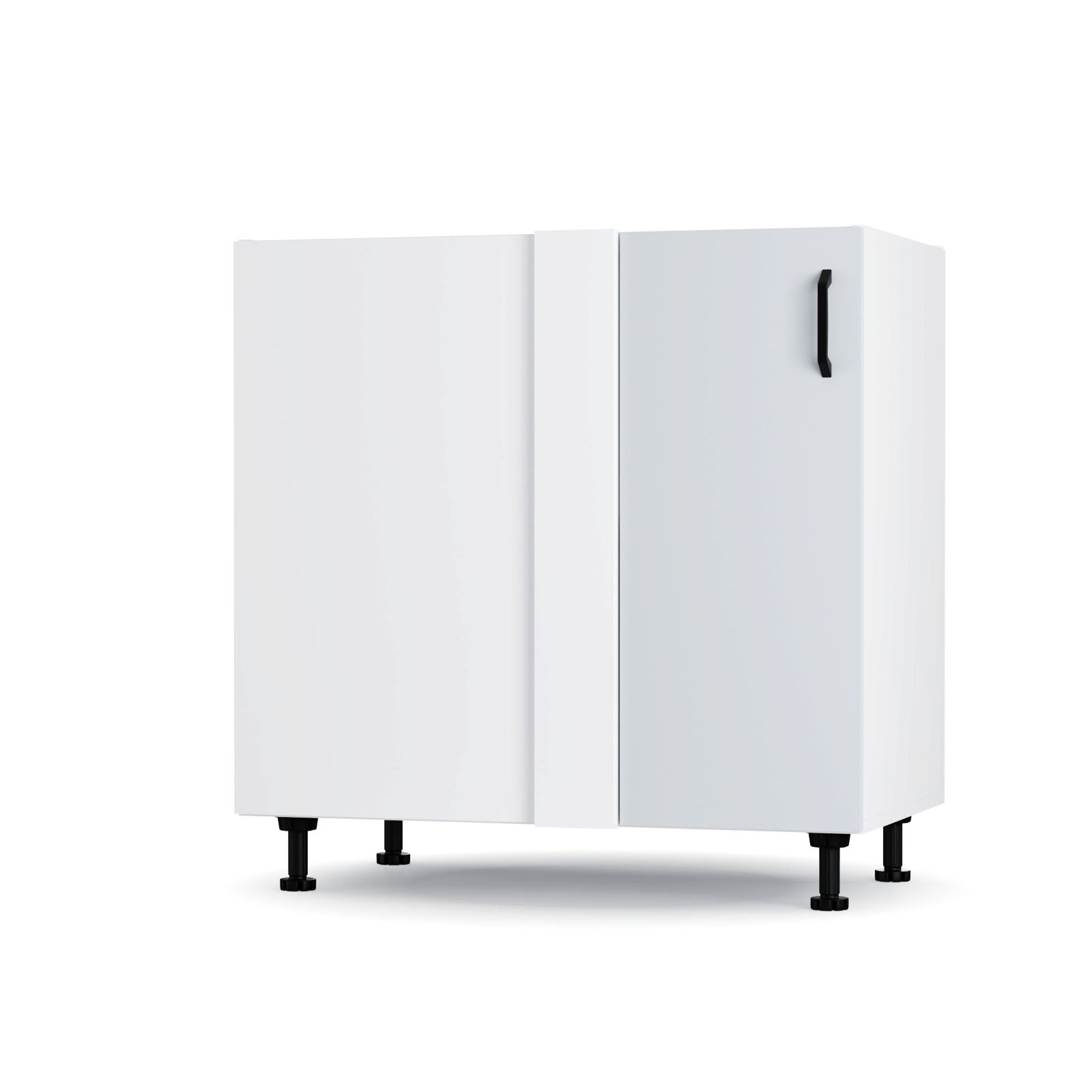 Modest Κάτω Γωνιακό Ντουλάπι Γκρι 80x48x82