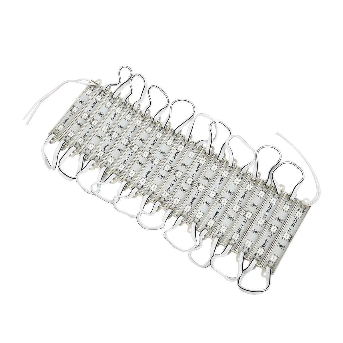 MODULARI 73703 Module LED 0.8W 64lm 120° DC 12V Αδιάβροχο IP65 3 x SMD5050 Chip Κόκκινο Dimmable - Μ8.6 x Π1.2 x Υ0.5cm - Πακέτο 20 Τεμαχίων