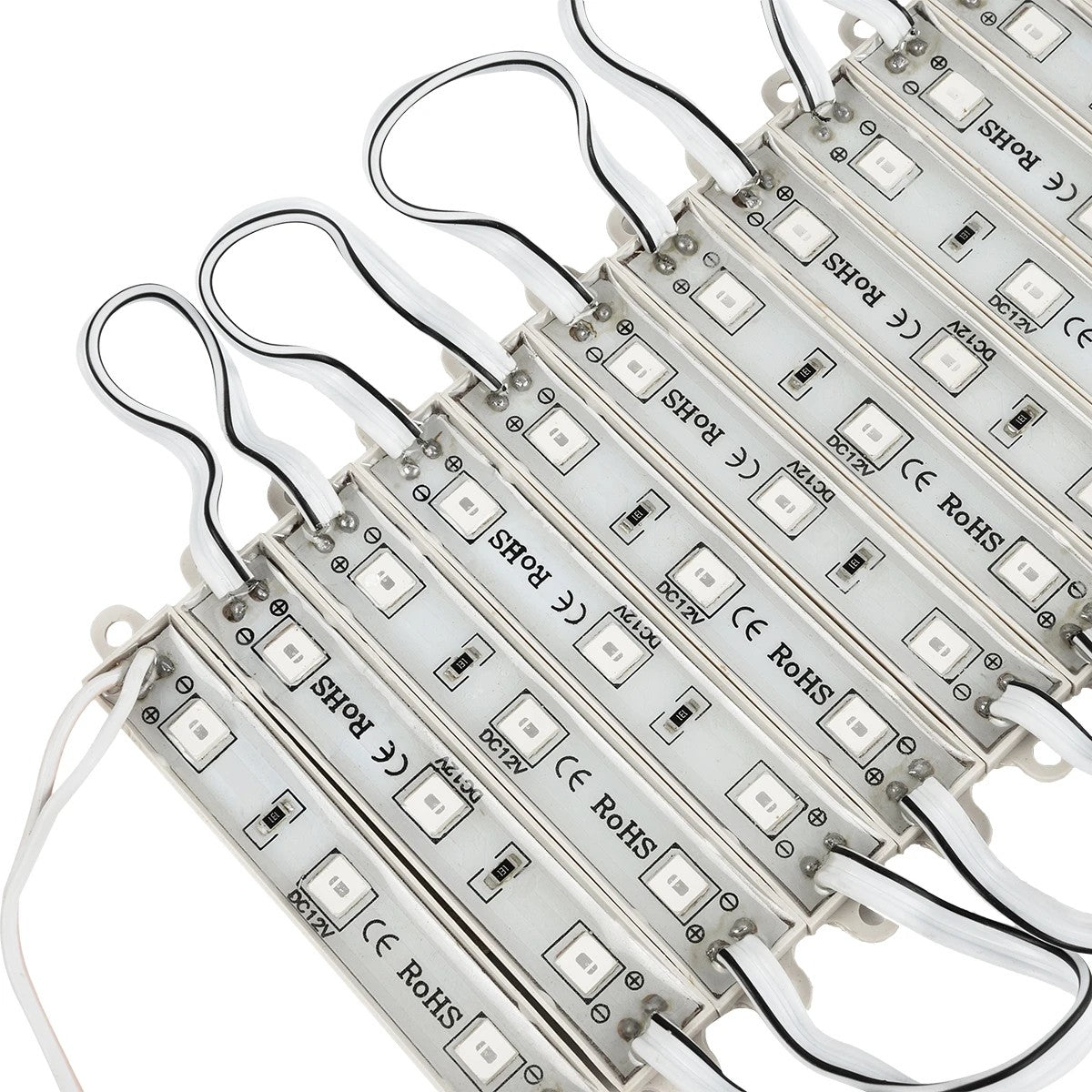 MODULARI 73703 Module LED 0.8W 64lm 120° DC 12V Αδιάβροχο IP65 3 x SMD5050 Chip Κόκκινο Dimmable - Μ8.6 x Π1.2 x Υ0.5cm - Πακέτο 20 Τεμαχίων
