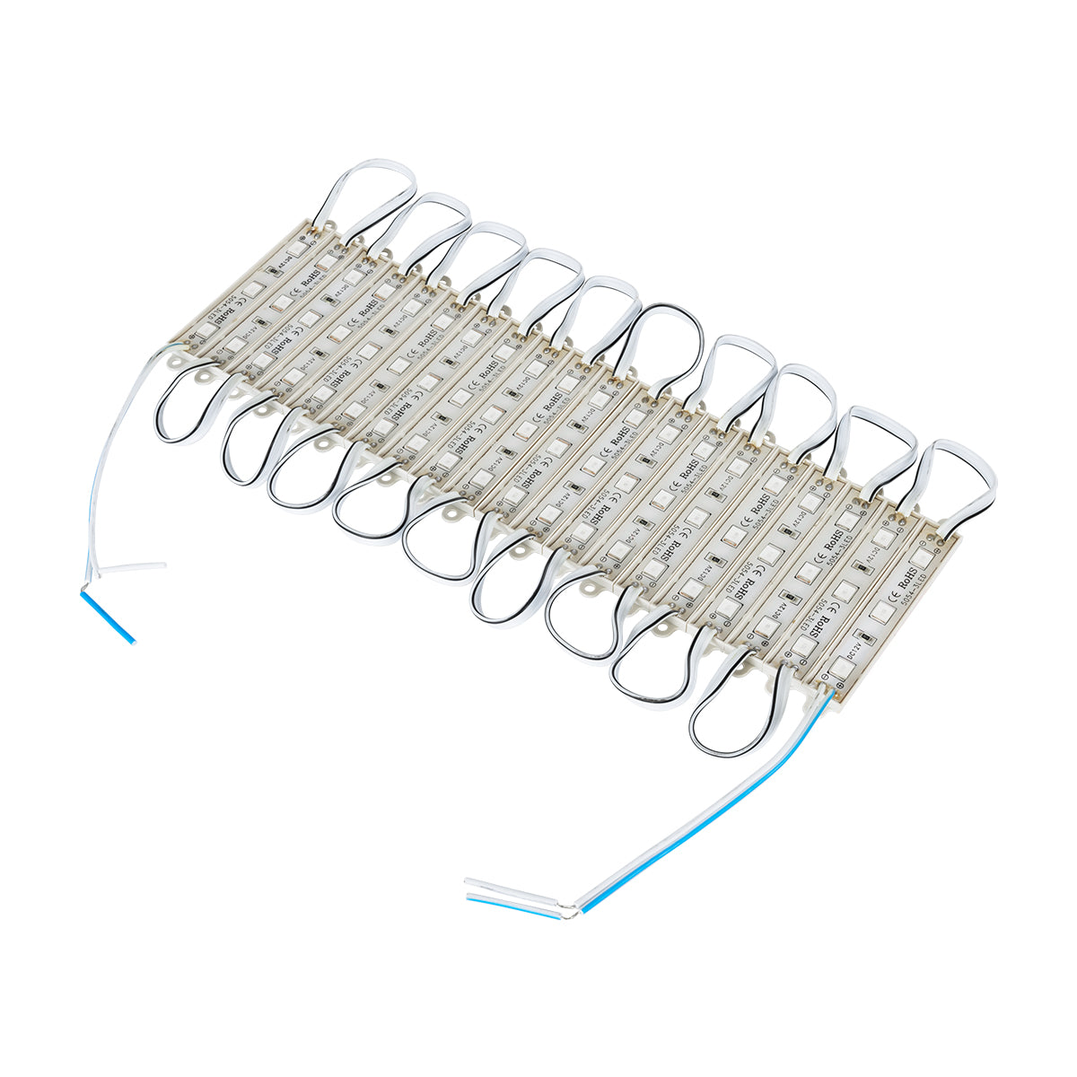 73705 20 Τεμάχια x LED Modules 3 x SMD 5050 0.8W 50lm DC 12V - Αδιάβροχο IP66 - Μπλε