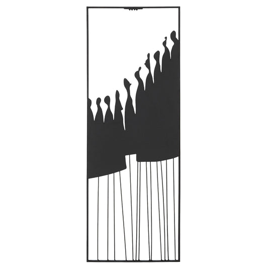 Ανάγλυφο Τοίχου Μεταλλικό Μαύρο 26x2x70