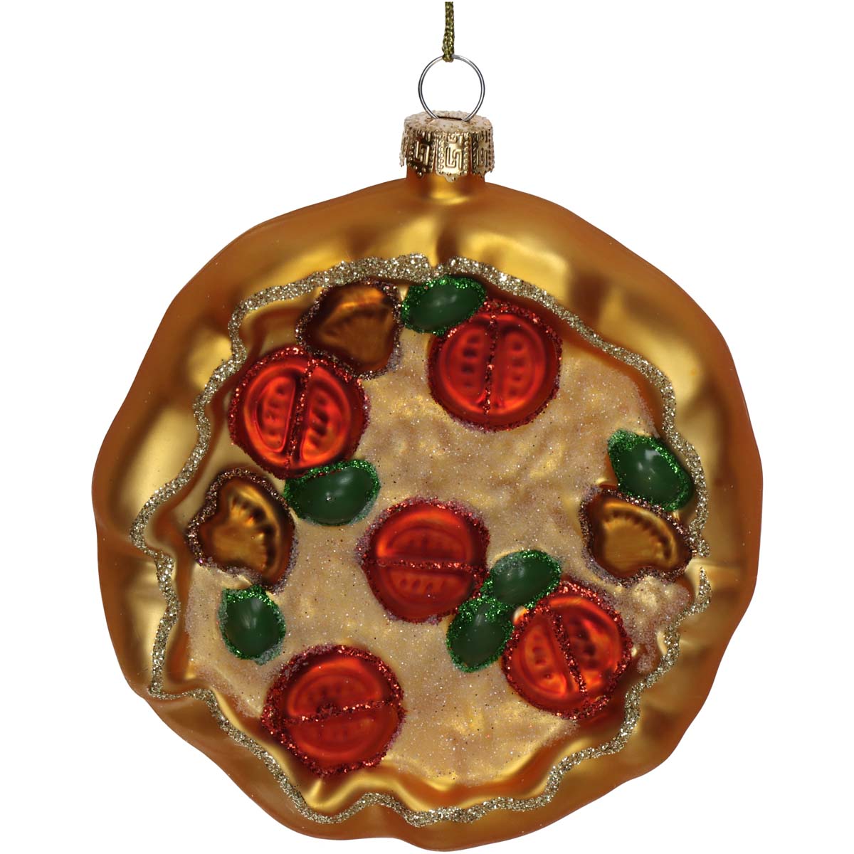 Στολίδι Πίτσα Γυάλινο 12εκ