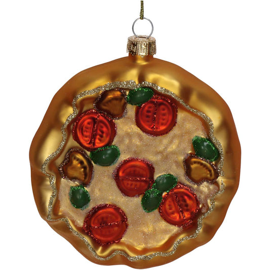 Στολίδι Πίτσα Γυάλινο 12εκ