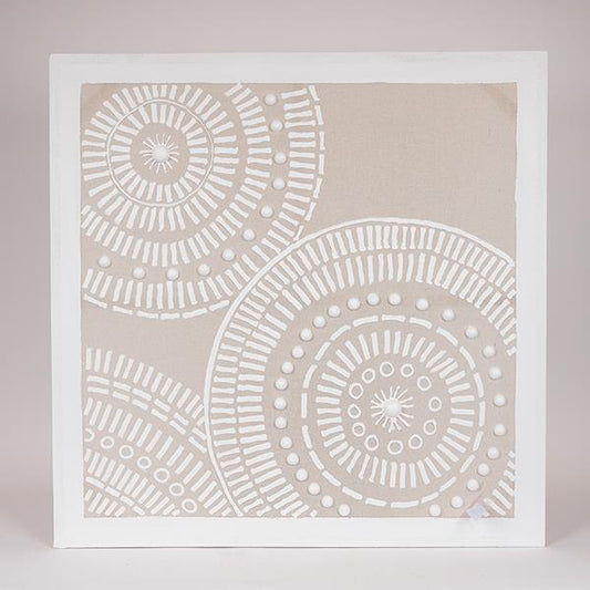 ΠΙΝΑΚΑΣ ΚΑΜΒΑΣ ΚΥΚΛΟΙ ΜΠΕΖ - ΛΕΥΚΟΣ 82x5x82