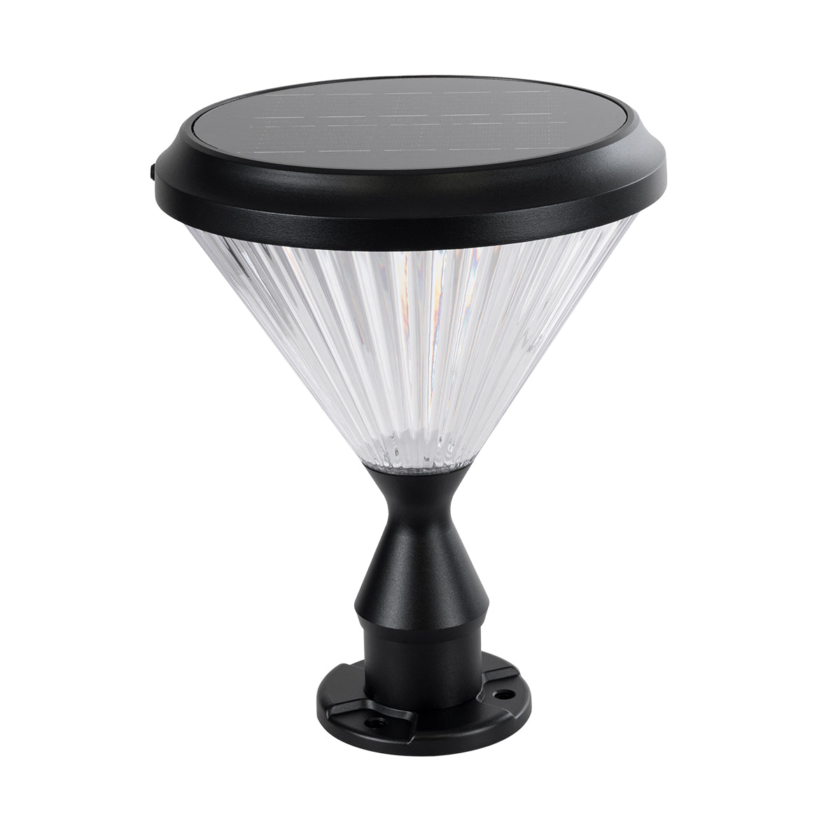 SHARP 90533 Φωτιστικό Κολωνάκι Κήπου LED 10W 500lm 120° με Ενσωματωμένο Φωτοβολταϊκό Panel 6V 2W & Επαναφορτιζόμενη Μπαταρία Li-ion 3.2V 8000mAh με Αισθητήρα Ημέρας-Νύχτας Αδιάβροχο IP65 Ψυχρό Λευκό 6000K - Γκρι Ανθρακί - Μ26 x Π26 x Υ33