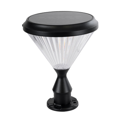 SHARP 90533 Φωτιστικό Κολωνάκι Κήπου LED 10W 500lm 120° με Ενσωματωμένο Φωτοβολταϊκό Panel 6V 2W & Επαναφορτιζόμενη Μπαταρία Li-ion 3.2V 8000mAh με Αισθητήρα Ημέρας-Νύχτας Αδιάβροχο IP65 Ψυχρό Λευκό 6000K - Γκρι Ανθρακί - Μ26 x Π26 x Υ33