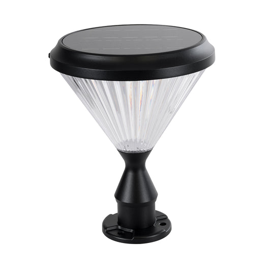 SHARP 90533 Φωτιστικό Κολωνάκι Κήπου LED 10W 500lm 120° με Ενσωματωμένο Φωτοβολταϊκό Panel 6V 2W & Επαναφορτιζόμενη Μπαταρία Li-ion 3.2V 8000mAh με Αισθητήρα Ημέρας-Νύχτας Αδιάβροχο IP65 Ψυχρό Λευκό 6000K - Γκρι Ανθρακί - Μ26 x Π26 x Υ33