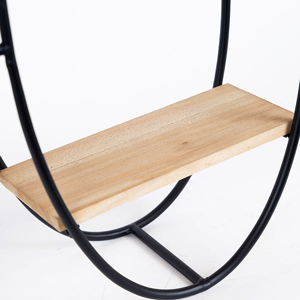 ΡΑΦΙ ΤΟΙΧΟΥ ΜΕΤΑΛΛΙΚΟ ΜΑΥΡΟ 56.5x12x92