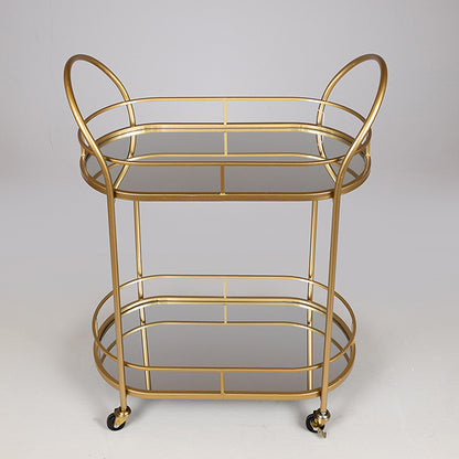 ΤΡΟΛΕΙ ΜΕΤΑΛΛΙΚΟ ΧΡΥΣΟ ΜΕ ΚΑΘΡΕΦΤΗ ΚΑΙ ΡΟΔΑΚΙΑ 60x31x80