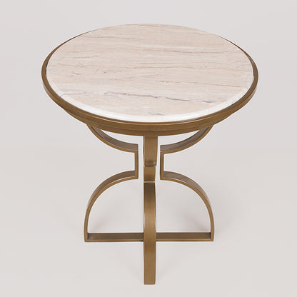 ΤΡΑΠΕΖΙ ΜΕΤΑΛΛΙΚΟ ΧΡΥΣΟ - ΛΕΥΚΟ 50x50x52