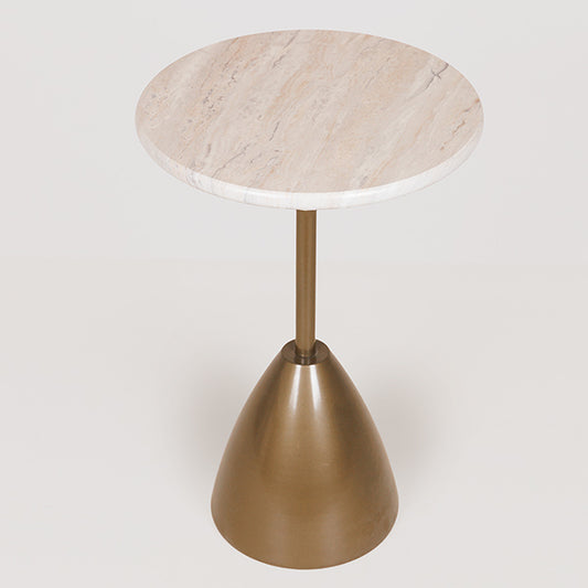 ΤΡΑΠΕΖΙ ΜΕΤΑΛΛΙΚΟ ΧΡΥΣΟ - ΛΕΥΚΟ 30x30x62