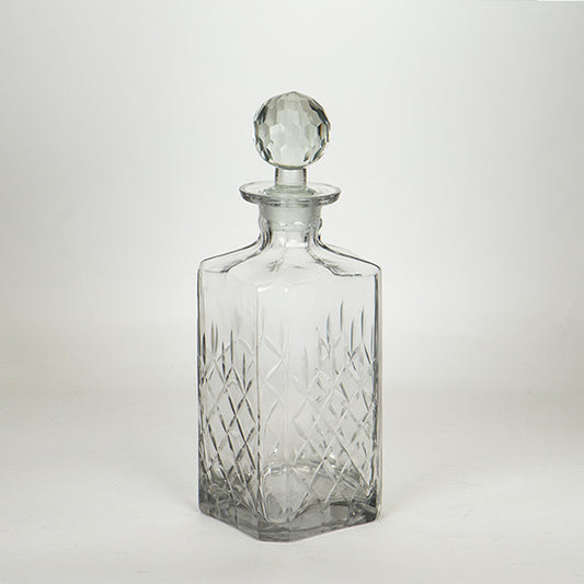 ΚΑΡΑΦΑ ΓΥΑΛΙΝΗ - ΜΕΤΑΛΛΙΚΗ ΑΣΗΜΙ 9x9x26