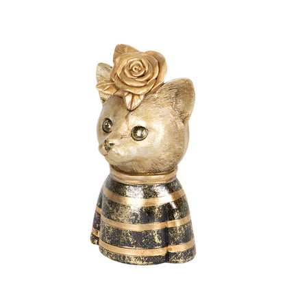 ΕΠΙΤΡΑΠΕΖΙΟ ΔΙΑΚΟΣΜΗΤΙΚΟ ΓΑΤΑ ΜΑΥΡΟ & ΧΡΥΣΟ 11x9x18