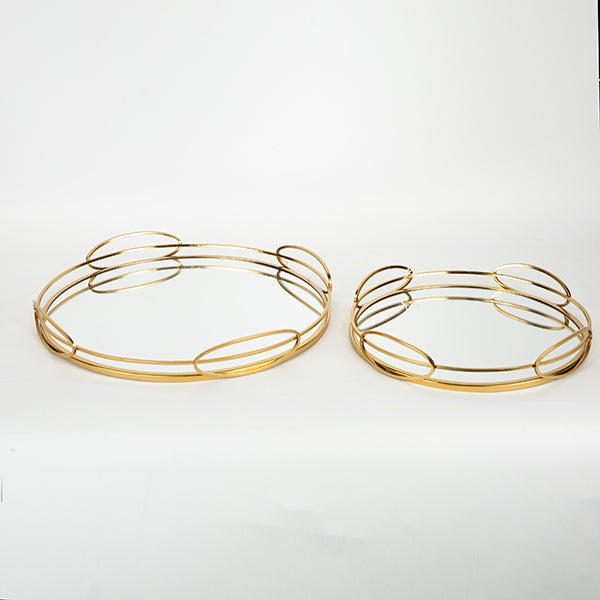 S/2 ΔΙΣΚΟΣ ΜΕΤΑΛΛΙΚΟΣ ΜΕ ΚΑΘΡΕΦΤΗ ΧΡΥΣΟΣ 39x39x5/31x31x5