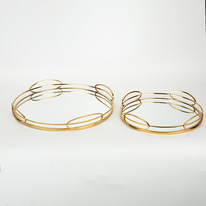 S/2 ΔΙΣΚΟΣ ΜΕΤΑΛΛΙΚΟΣ ΜΕ ΚΑΘΡΕΦΤΗ ΧΡΥΣΟΣ 39x39x5/31x31x5