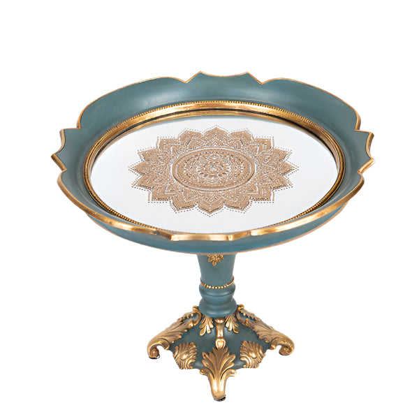 ΔΙΣΚΟΣ ΜΕ ΚΑΘΡΕΦΤΗ ΚΑΙ ΠΟΔΙ ΠΟΛΥΡΕΣΙΝ ΧΡΥΣΟ-ΠΡΑΣΙΝΟ 25x25x20