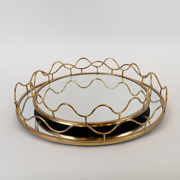 S/2 ΔΙΣΚΟΙ ΜΕΤΑΛΛΙΚΟΙ ΜΕ ΚΑΘΡΕΦΤΗ ΧΡΥΣΟΙ 31x31x6 39x39x6