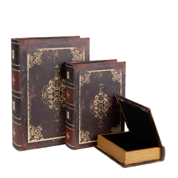 S/3 ΚΟΥΤΙΑ ΞΥΛΙΝΑ ΚΑΦΕ 32x23x7 25x18x6 18x13x4