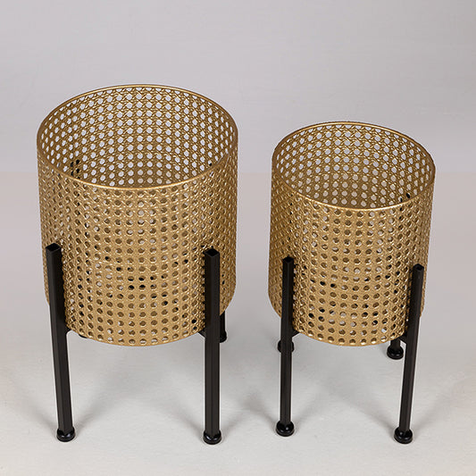 S/2 ΚΑΣΠΩ ΜΕΤΑΛΛΙΚΟ ΜΑΥΡΟ-ΧΡΥΣΟ 23x23x37/18.5x18.5x33