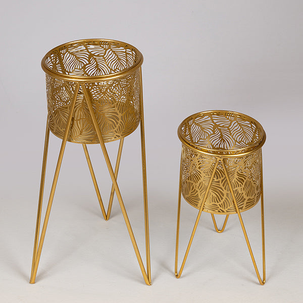 S/2 ΚΑΣΠΩ ΜΕΤΑΛΛΙΚΟ ΧΡΥΣΟ 27x27x50/21x21x33