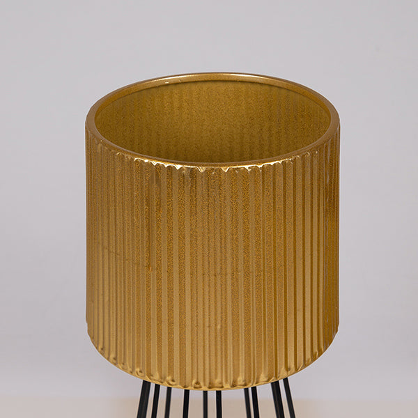 S/2 ΚΑΣΠΩ ΜΕΤΑΛΛΙΚΟ ΜΑΥΡΟ-ΧΡΥΣΟ 21.5x21.5x51/18.5x18.5x40.5