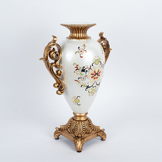 ΒΑΖΟ ΠΟΡΣΕΛΑΝΗ ΜΕ ΠΟΛΥΡΕΖΙΝ ΛΕΥΚΟ ΜΕ ΛΟΥΛΟΥΔΙΑ 30x15x40