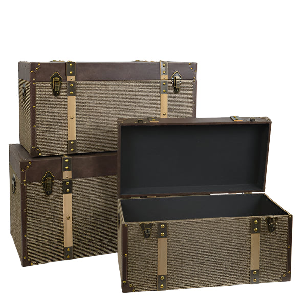 ΜΠΑΟΥΛΑ ΞΥΛΙΝΑ ΚΑΦΕ & ΜΠΕΖ ΣΕΤ 3 ΤΜΧ S:60x30x30 M:70x35x35 L:80x40x40