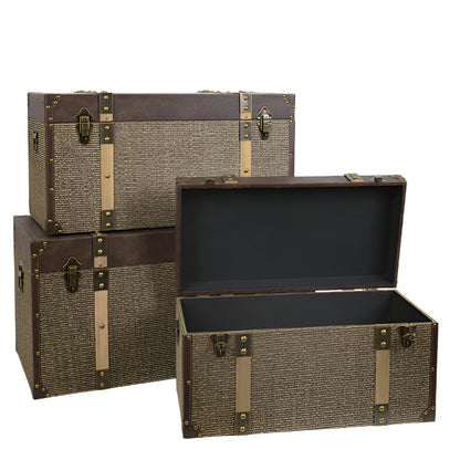 ΜΠΑΟΥΛΑ ΞΥΛΙΝΑ ΚΑΦΕ & ΜΠΕΖ ΣΕΤ 3 ΤΜΧ S:60x30x30 M:70x35x35 L:80x40x40