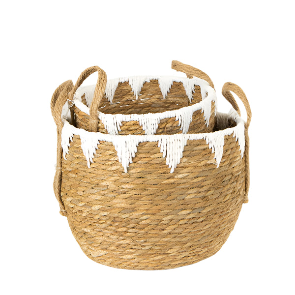 ΚΑΛΑΘΙΑ ΨΑΘΙΝΑ ΚΑΦΕ & ΑΣΠΡΟ ΣΕΤ 2 ΤΜΧ S:24x18x16.5 L:32x26x23.5