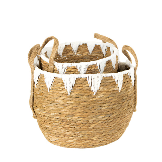 ΚΑΛΑΘΙΑ ΨΑΘΙΝΑ ΚΑΦΕ & ΑΣΠΡΟ ΣΕΤ 2 ΤΜΧ S:24x18x16.5 L:32x26x23.5