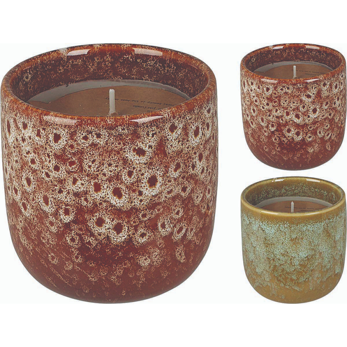 Autumn Κερί σε Κεραμικό 9x9x9 2 Σχδ