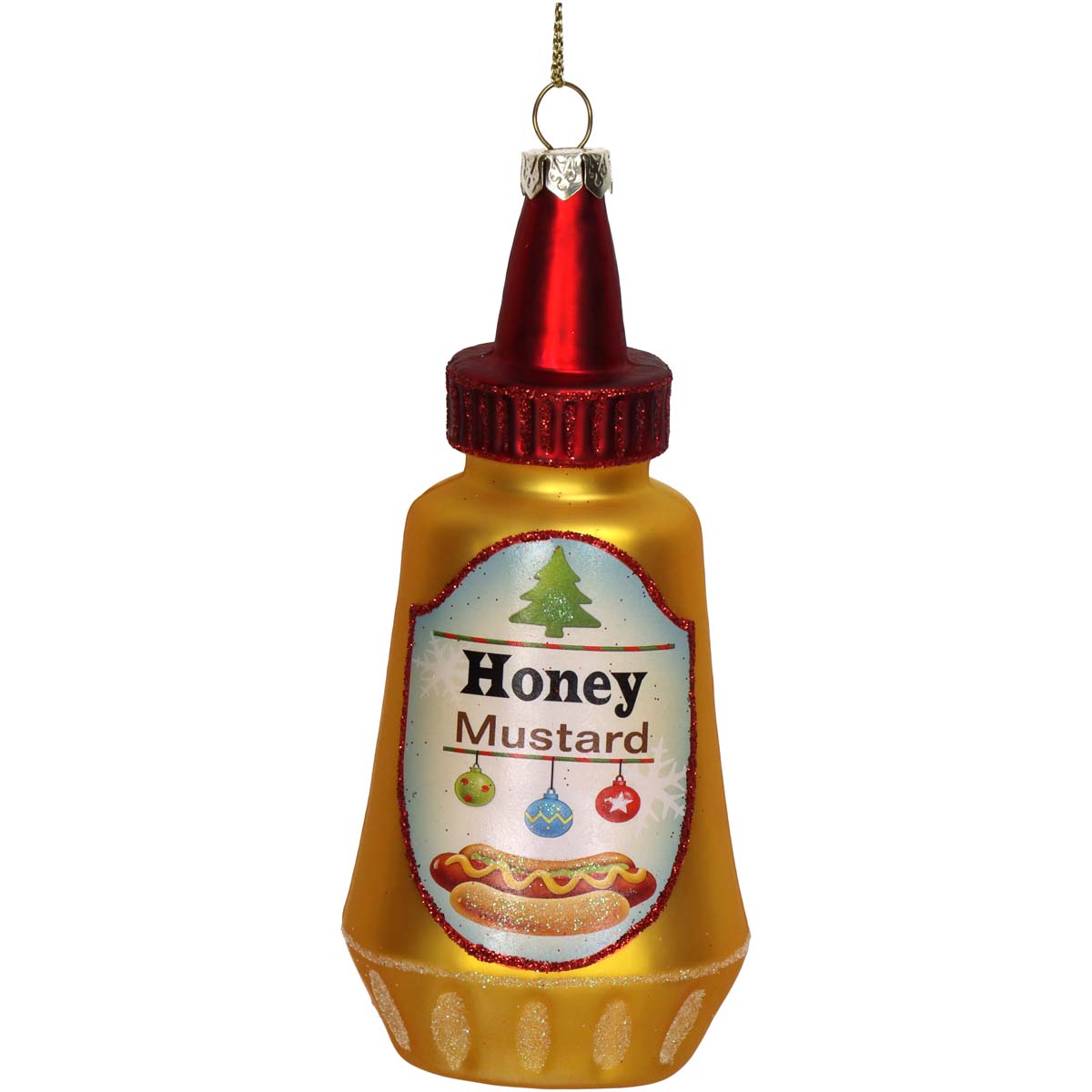 Στολίδι Honey Mustard Γυάλινο Κίτρινο 13εκ