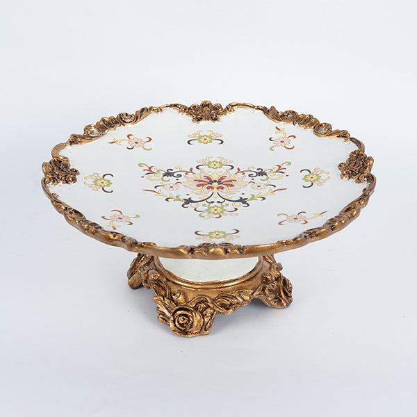 ΤΟΥΡΤΙΕΡΑ ΠΟΛΥΡΕΖΙΝ ΛΕΥΚΗ ΜΕ ΛΟΥΛΟΥΔΙΑ 34x34x15