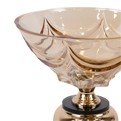 ΤΟΥΡΤΙΕΡΑ ΜΕΤΑΛΛΙΚΗ ΜΕ ΓΥΑΛΙ ΧΡΥΣΗ 29x29x13