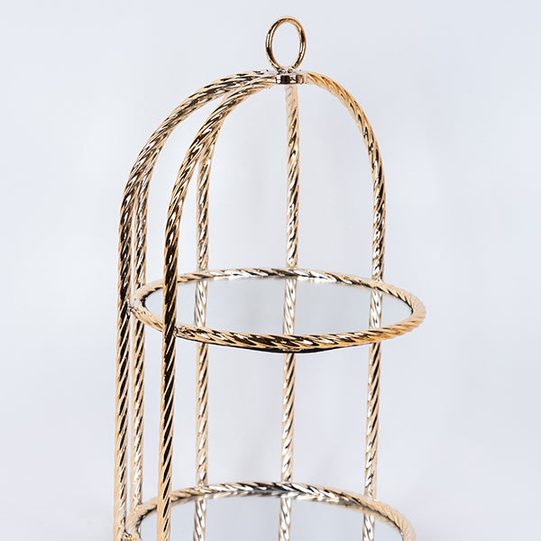 ΤΟΥΡΤΙΕΡΑ ΜΕΤΑΛΛΙΚΗ ΜΕ ΚΑΘΡΕΦΤΗ ΧΡΥΣΗ 23x42εκ