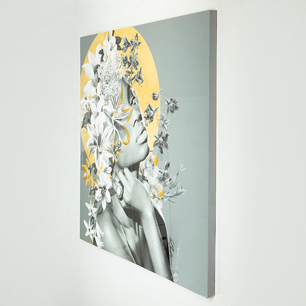 ΠΙΝΑΚΑΣ ΣΕ ΚΑΜΒΑ ΓΥΝΑΙΚΑ ΜΕ ΛΟΥΛΟΥΔΙΑ 100x100x3.5