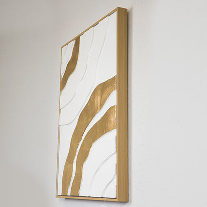 ΠΙΝΑΚΑΣ ΣΕ ΚΑΜΒΑ ΛΕΥΚΟ & ΧΡΥΣΟ 52x72x4.5