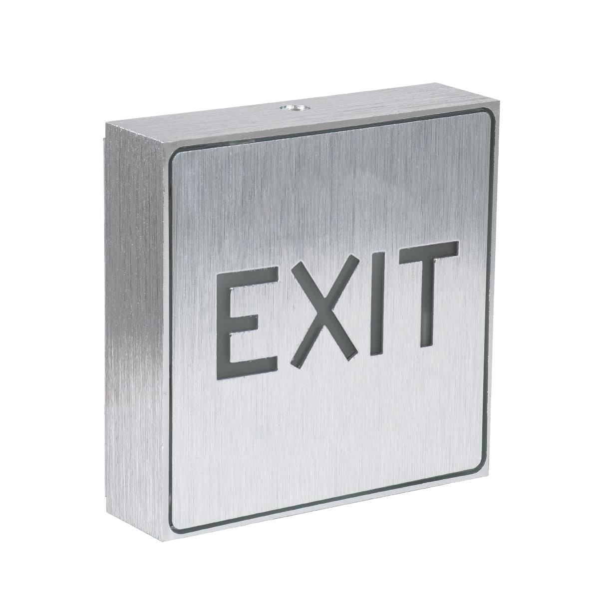 SENSATI 75650 Διακοσμητικό Φωτιστικό Τοίχου Ένδειξης / Σήμανσης "EXIT" LED 1W 40lm 90° AC 220-240V IP20 Πράσινο - Νίκελ Βούρτσας - Μ11 x Π11 x Υ3
