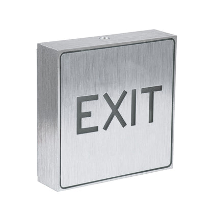 SENSATI 75650 Διακοσμητικό Φωτιστικό Τοίχου Ένδειξης / Σήμανσης "EXIT" LED 1W 40lm 90° AC 220-240V IP20 Πράσινο - Νίκελ Βούρτσας - Μ11 x Π11 x Υ3