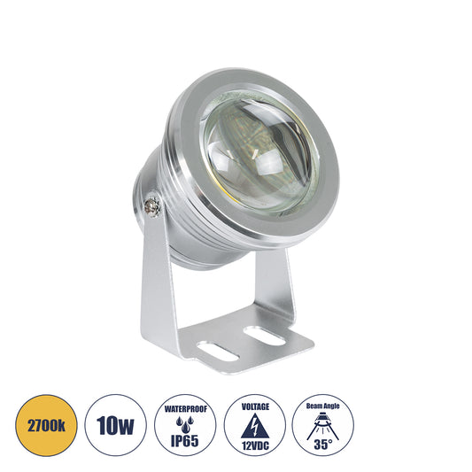 75591 Προβολάκι Κήπου Δαπέδου COB LED 10W 700lm 35° DC 12V Αδιάβροχο IP65 Θερμό Λευκό 2700K Dimmable