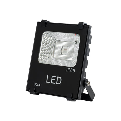 RGBFLOOD 75600 Προβολέας με IR Ασύρματο Χειριστήριο LED 10W 650lm 120° AC 220-240V Αδιάβροχο IP65 Πολύχρωμο RGB Dimmable - Μαύρο - Μ11 x Π4 x Υ13.5