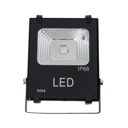 RGBFLOOD 75600 Προβολέας με IR Ασύρματο Χειριστήριο LED 10W 650lm 120° AC 220-240V Αδιάβροχο IP65 Πολύχρωμο RGB Dimmable - Μαύρο - Μ11 x Π4 x Υ13.5