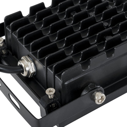 RGBFLOOD 75600 Προβολέας με IR Ασύρματο Χειριστήριο LED 10W 650lm 120° AC 220-240V Αδιάβροχο IP65 Πολύχρωμο RGB Dimmable - Μαύρο - Μ11 x Π4 x Υ13.5