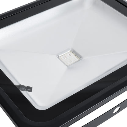 75602 Επαγγελματικός Προβολέας LED 50W 3250lm 120° AC 220-240V Αδιάβροχος IP65 με Ασύρματο Χειριστήριο IR - RGB - Μ28.5 x Π23.5 x Υ10cm