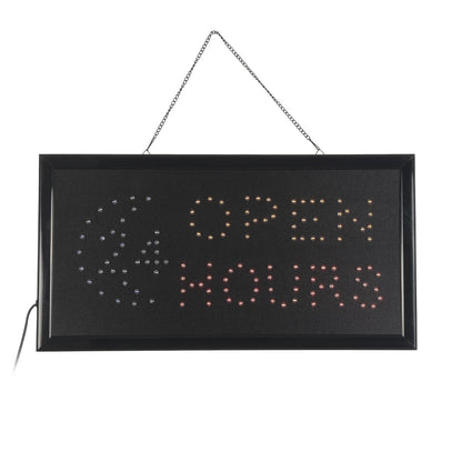 SIGN 75682 Διακοσμητικό Φωτιστικό Τοίχου Ένδειξης / Σήμανσης "OPEN 24 HOURS" LED 5W 150lm 120° AC 220-240V IP20 Πολύχρωμο - Μαύρο - Μ48 x Π25 x Υ2