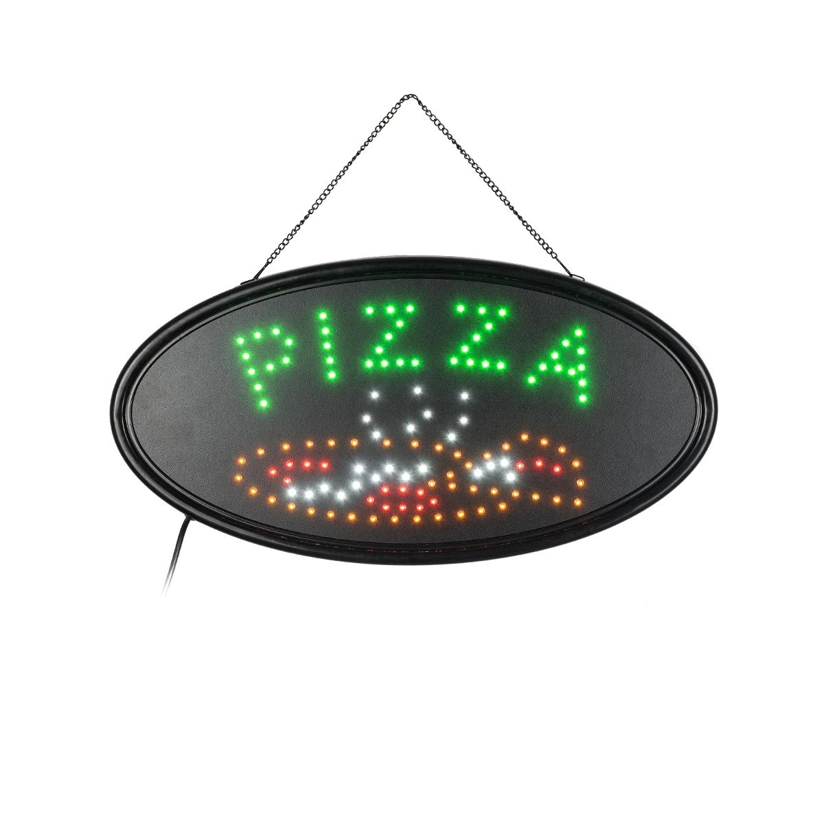75685 Φωτιστικό Ταμπέλα LED Οβάλ Σήμανσης PIZZA 3W με Πρίζα AC 230V - Μ48 x Π1.8 x Υ24.5cm