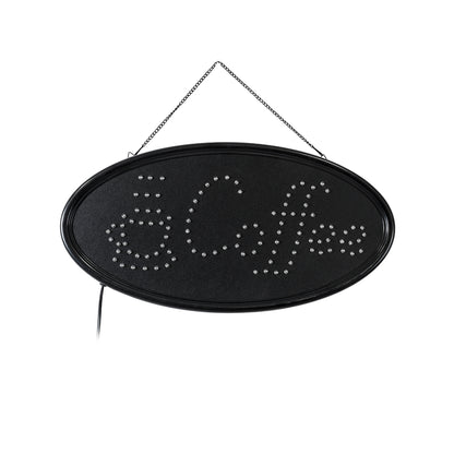 75687 Φωτιστικό Ταμπέλα LED Οβάλ Σήμανσης COFFEE με Πρίζα AC 230V Μ48 x Π1.8 x Υ24.5cm